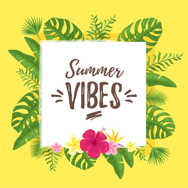 夏季设计的季节明信片图片下载