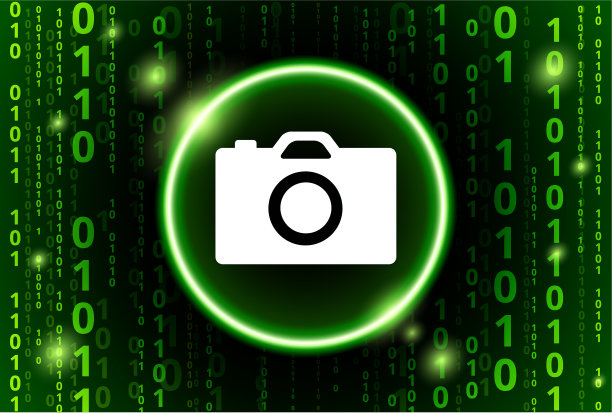 相机二进制编码矢量模式背景图片下载