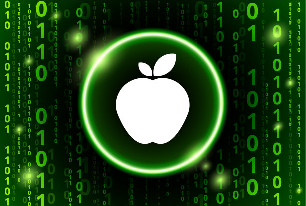 苹果二进制代码矢量模式背景图片下载
