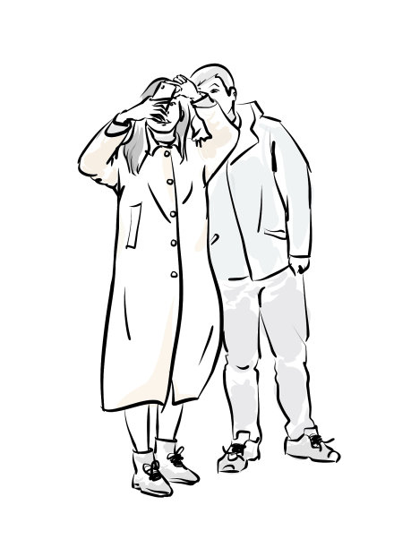 年轻恋人用手机自拍图片下载