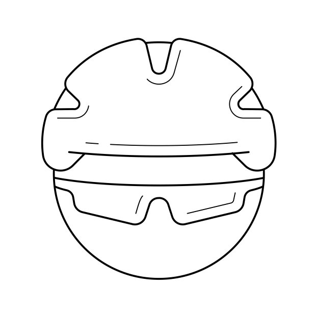 自行车头盔线图标图片下载