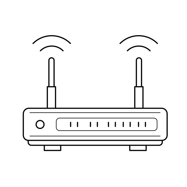 Wifi路由器线性图标图片下载