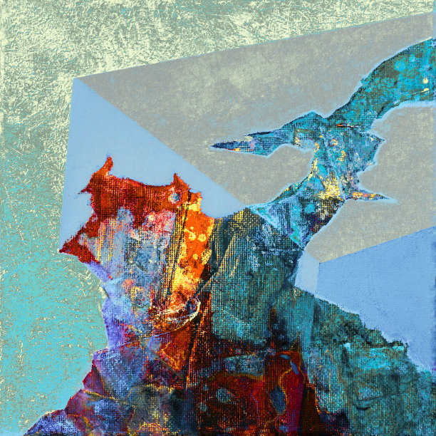 抽象的彩色丙烯画图片下载