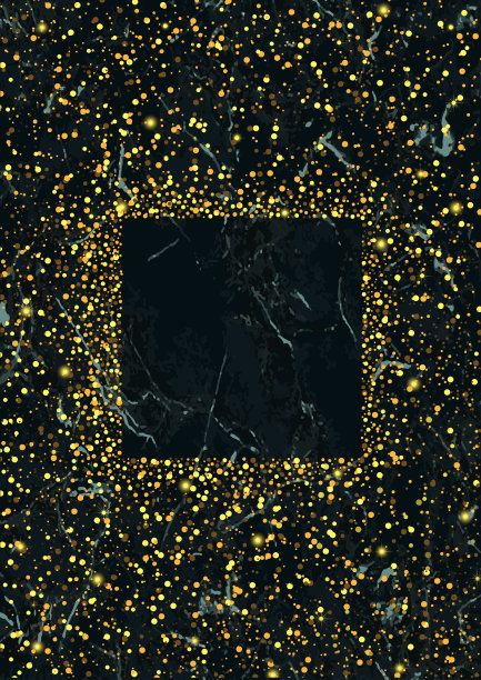 大理石上的金色闪光框图片下载