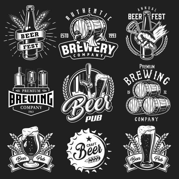 用啤酒物体作为标志图片下载