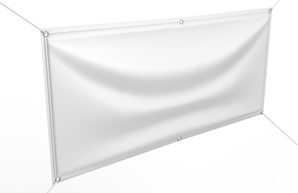 白色乙烯基横横幅。3d渲染插图。图片下载