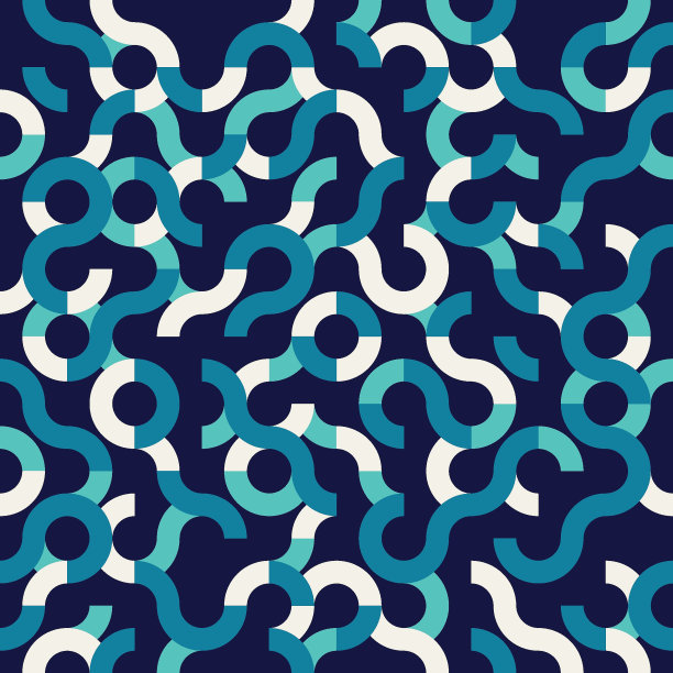 抽象的无缝图案设计与瓷砖圆形形状图片下载
