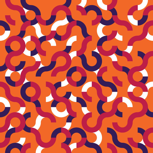 抽象的无缝图案设计与瓷砖圆形形状图片下载