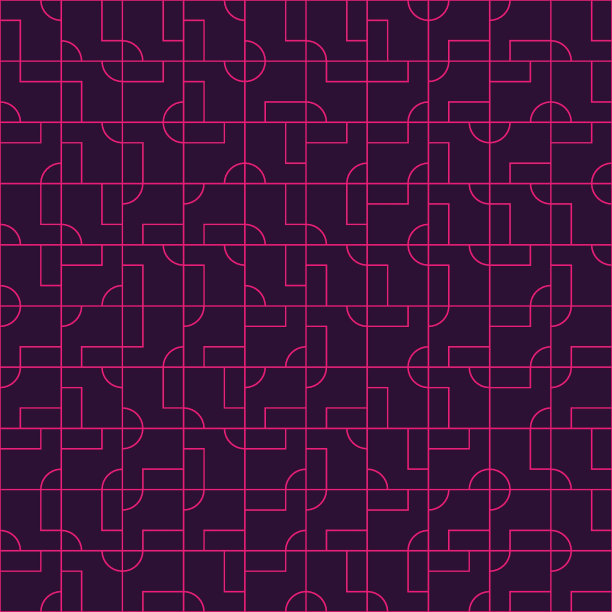 抽象无缝图案设计与瓷砖几何形状素材图片