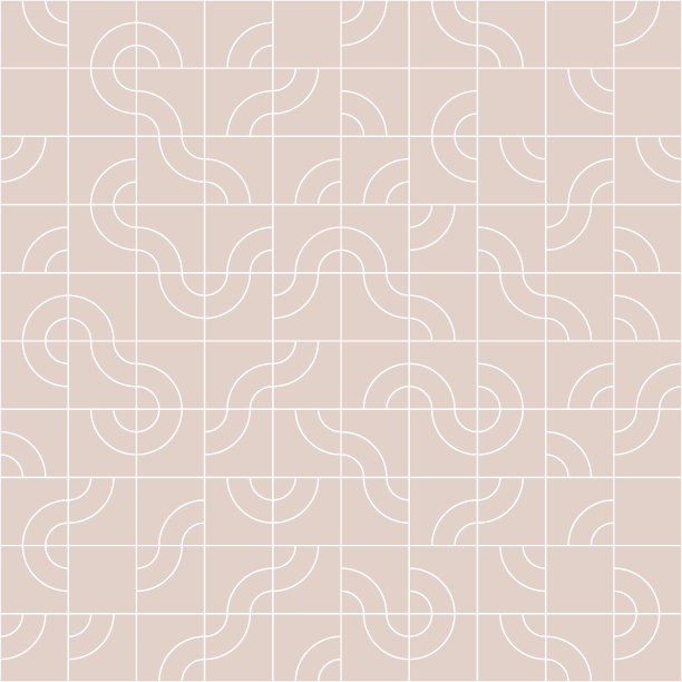抽象的无缝图案设计与瓷砖圆形形状素材图片