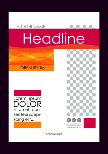 可编辑的矢量。采购产品A4商业书籍封面布局设计模板的投资组合，小册子，年度报告，传单，杂志，学术期刊。照片的地方。图片下载