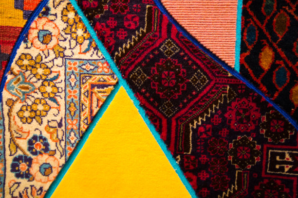 细节拼接彩色地毯近纹理图片下载