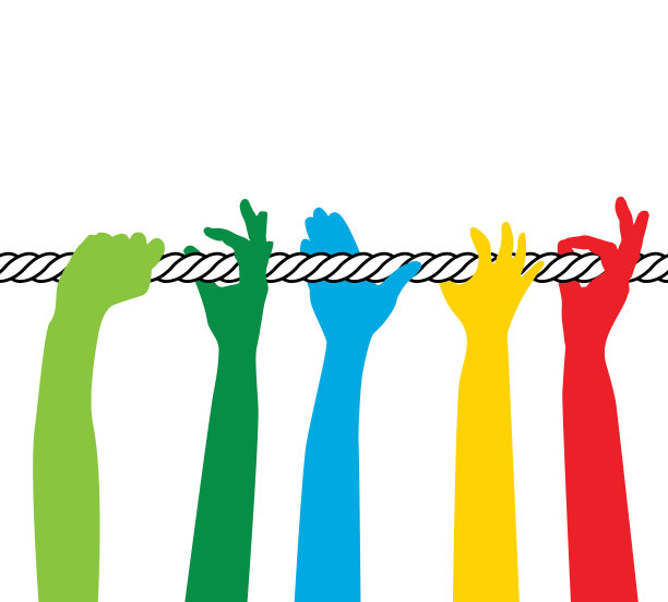 队员们紧紧抓住绳子图片下载