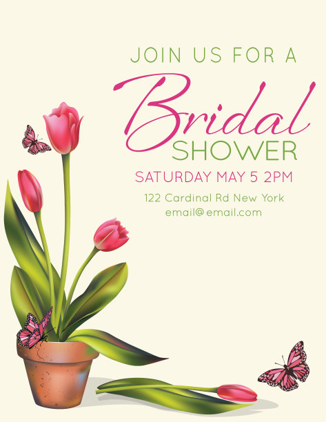 新娘送礼卡与春天的鲜花图片下载