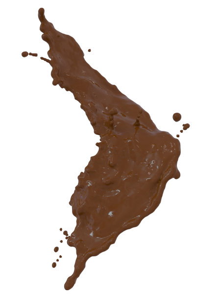 牛奶和巧克力飞溅3d插图包括剪切路径隔离在白色背景滴巧克力飞溅元素图片下载