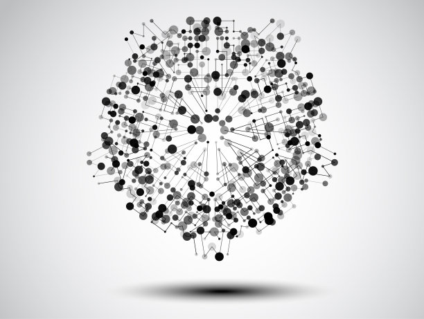 抽象科技背景。几何连接线和点。连接科学技术。分子结构DNA或神经元组成。用于设计的图形背景。矢量图。图片下载