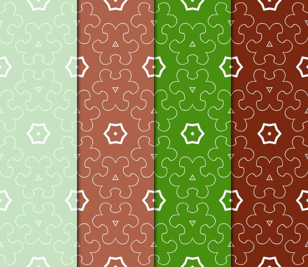 一套无缝几何图案。颜色背景集合。无尽重复的线性纹理。矢量图图片下载