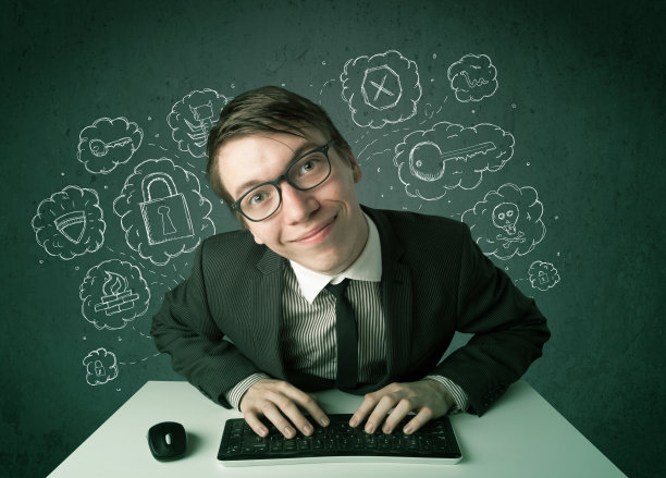 带着病毒和黑客思想的年轻黑客图片下载