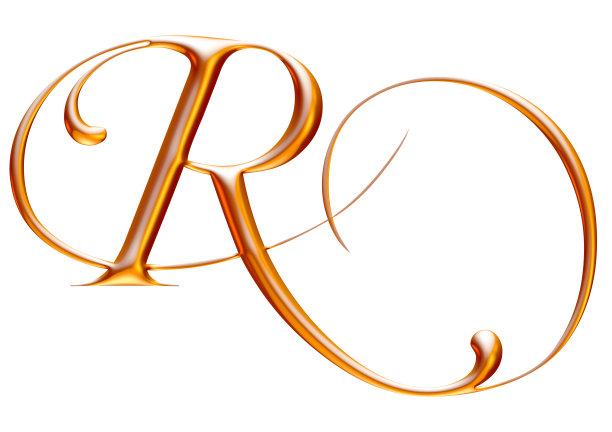 金色字母，字母R，白色背景，斜面金色效果，3d插图图片下载