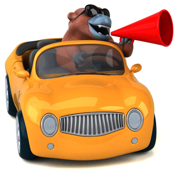 有趣的猩猩outan - 3D插图图片下载