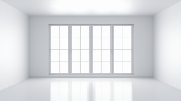 白色室内，3D渲染图片下载
