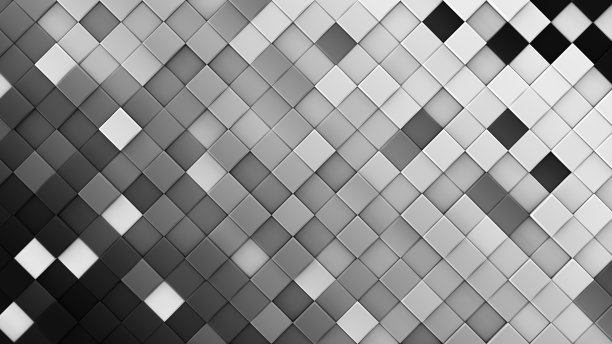 黑白菱形3D渲染图片下载