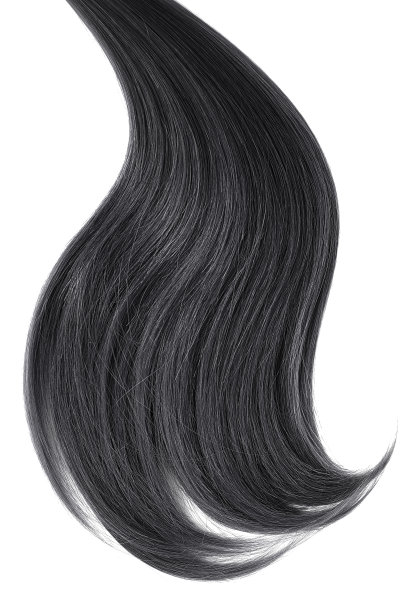 白色背景上的黑色自然头发图片下载