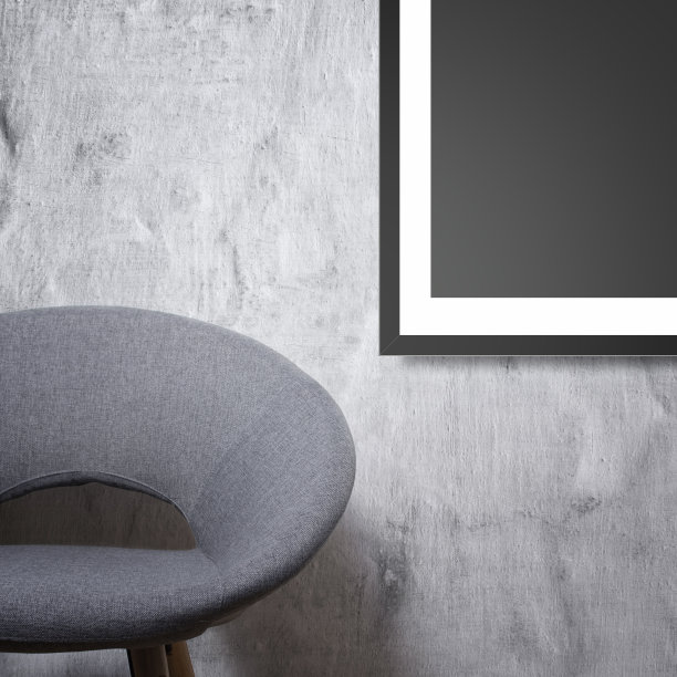 现代室内设计，配有椅子和画框图片下载