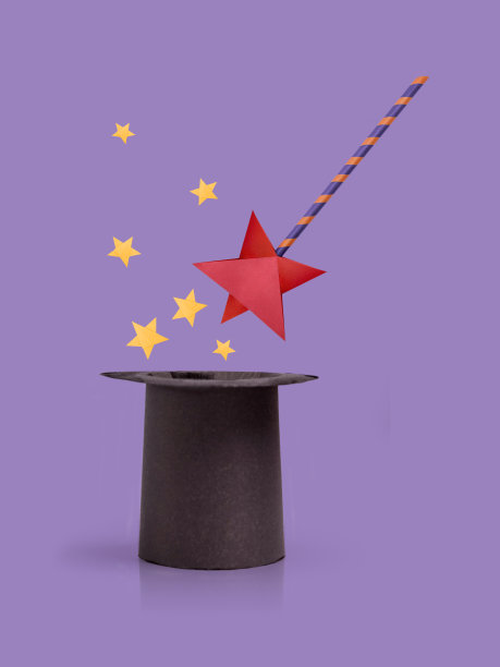 魔杖和圆筒帽图片下载