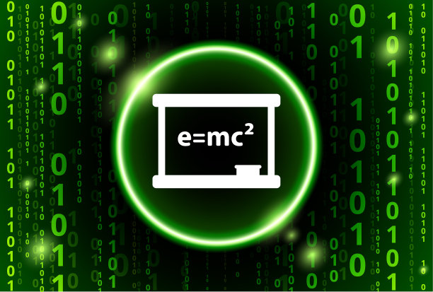 空间公式二进制码矢量模式背景图片下载