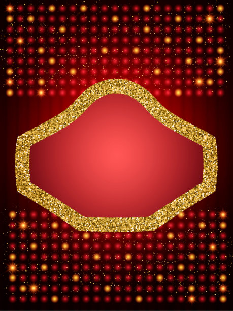 海报模板与复古发光横幅。为展示、音乐会、展览而设计图片下载