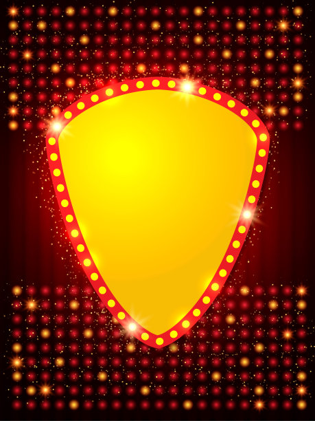 海报模板与复古发光横幅。为展示、音乐会、展览而设计图片下载