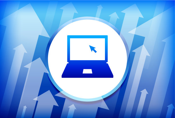 笔记本电脑蓝色箭头背景图片下载
