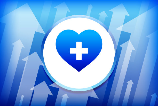 心蓝色箭头背景图片下载