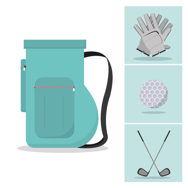 一套高尔夫球设备图片下载