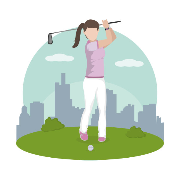 高尔夫球员卡通图片下载