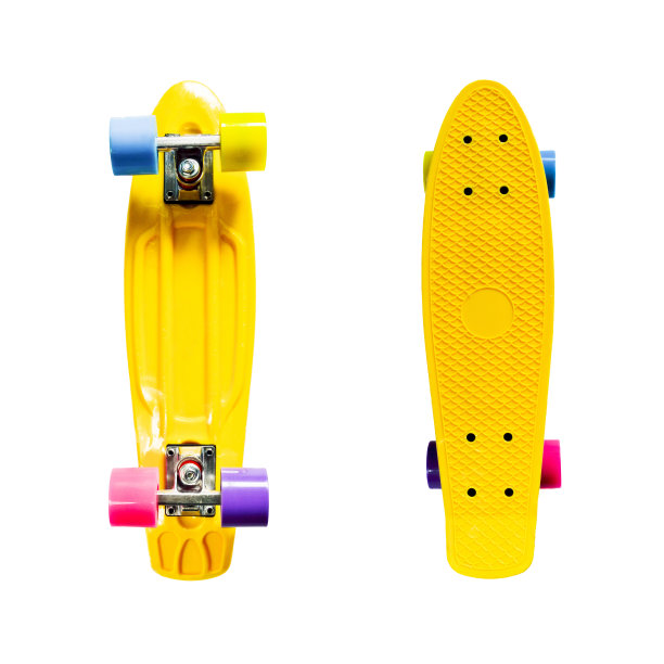 黄色滑板上的白色图片下载