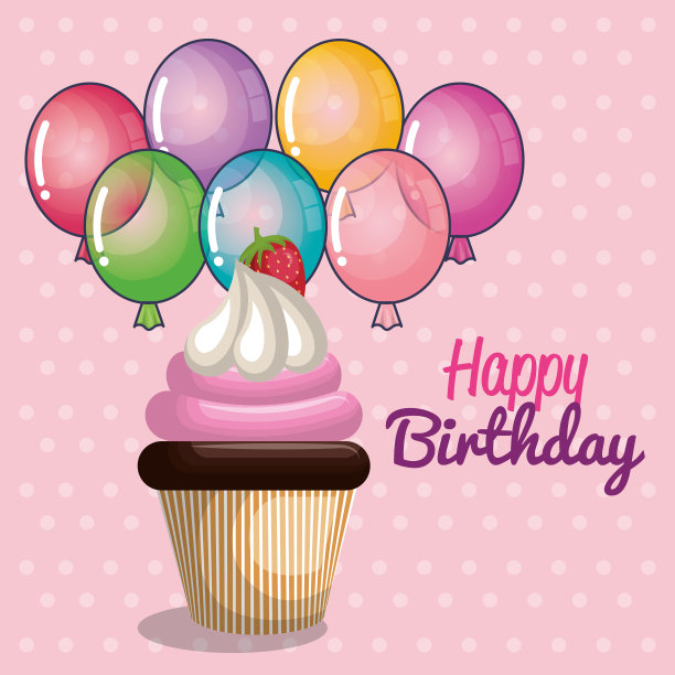 生日派对邀请气球和空气图片下载