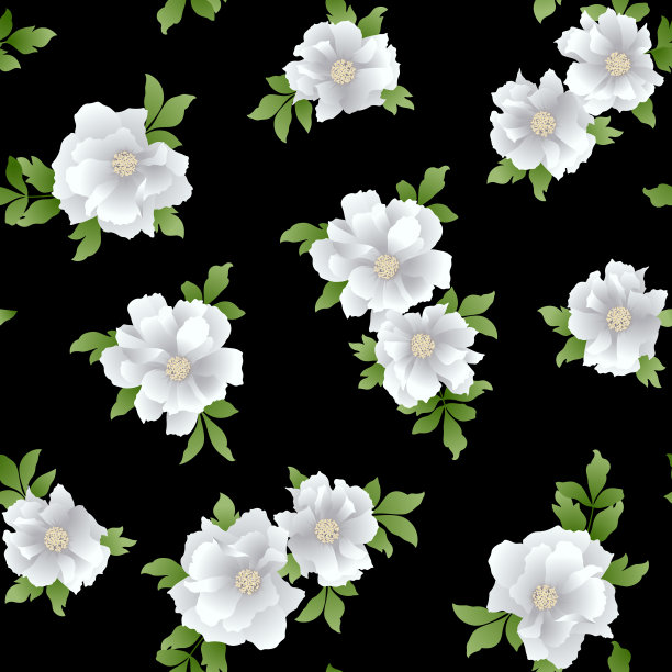 日式风格牡丹花纹图片下载