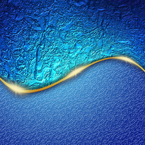 闪亮的蓝色背景与金色曲线图片下载