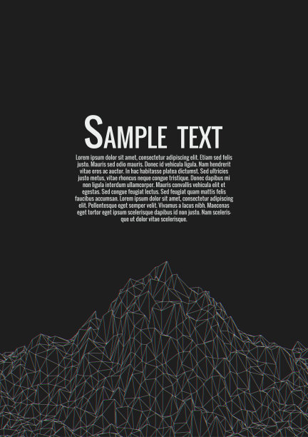 在暗BG上抽象多边形几何形状图片下载