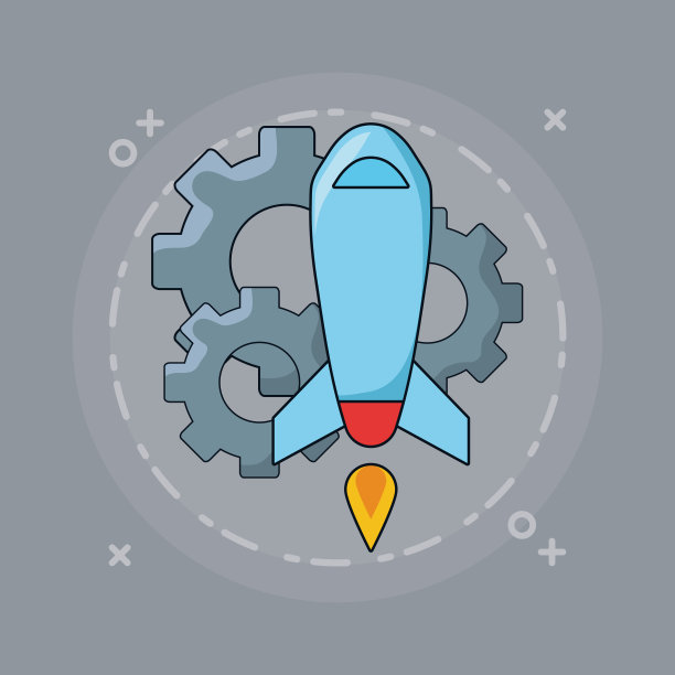 火箭和齿轮设计图片下载