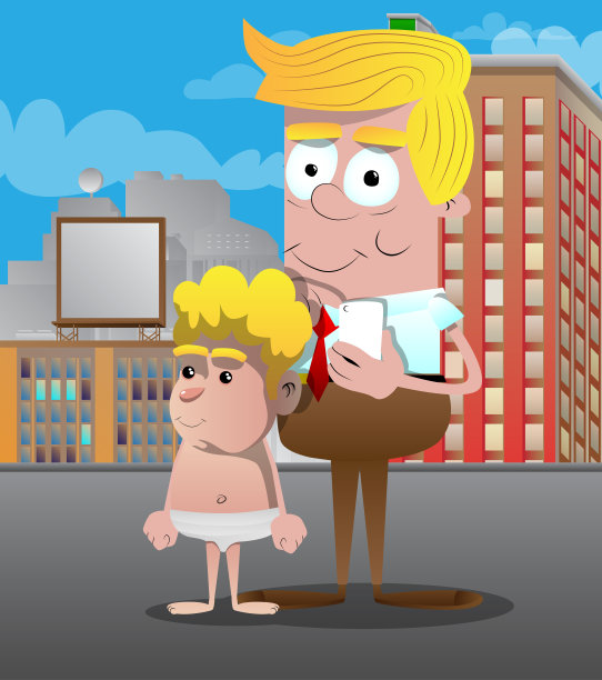 父亲在和儿子玩手机。图片下载