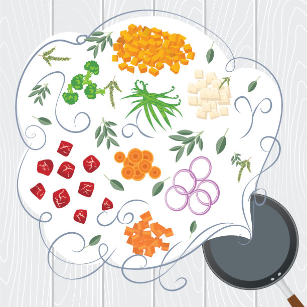 新鲜食物-烹饪概念。图片下载