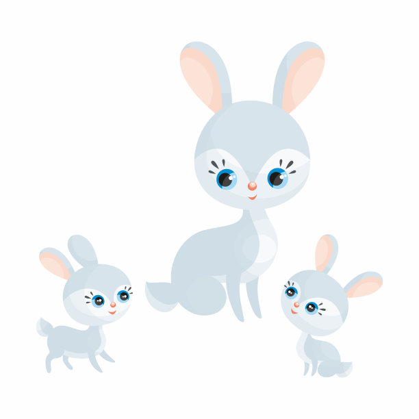 兔子矢量图素材ID：316214070