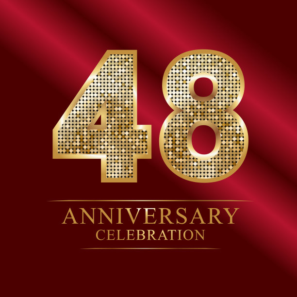 48周年纪念迪斯科风格图片下载