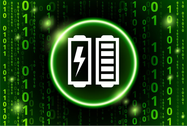 全电池二进制码矢量模式背景图片下载