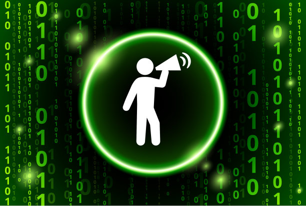 拉力赛扩音器二进制码向量模式背景图片下载