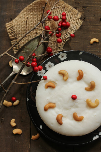 Vattayappam/蒸米粉蛋糕，喀拉拉邦圣诞食品，选择性焦点素材图片