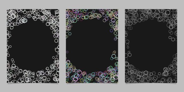 抽象彩色宣传册模板背景设置与圆圈图片下载